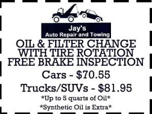 Oil & Filter Change with Tire Rotation Free Brake Inspection